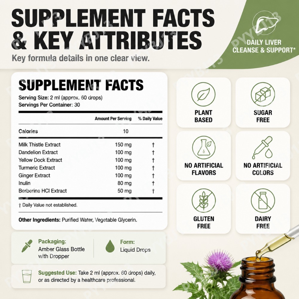 Liver Support Drops with Berbe - đánh giá và giá Herbal Wellness For You