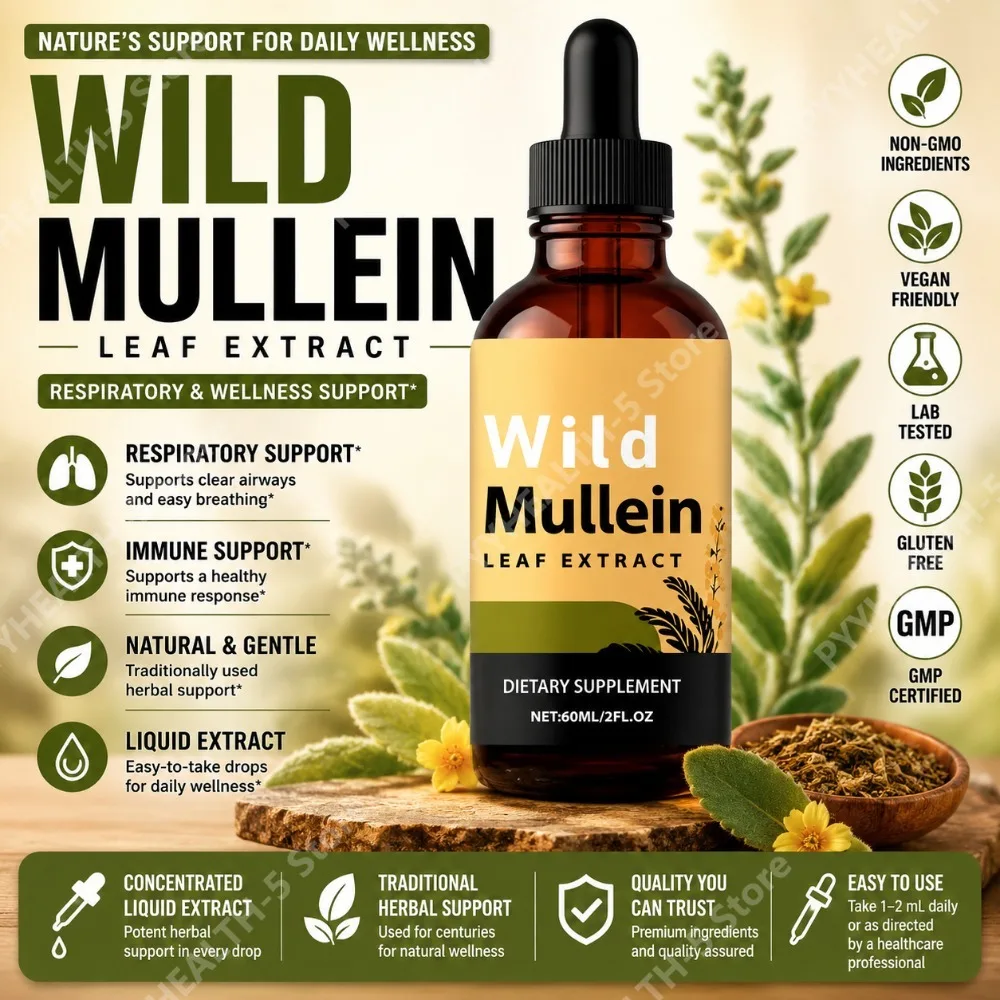 Wild Mullein Leaf Drops with G - đánh giá và giá Herbal Wellness For You