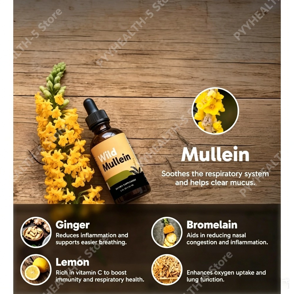 Wild Mullein Leaf Drops with G - đánh giá và giá Herbal Wellness For You